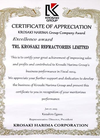 Certificate of Excellence FY 24